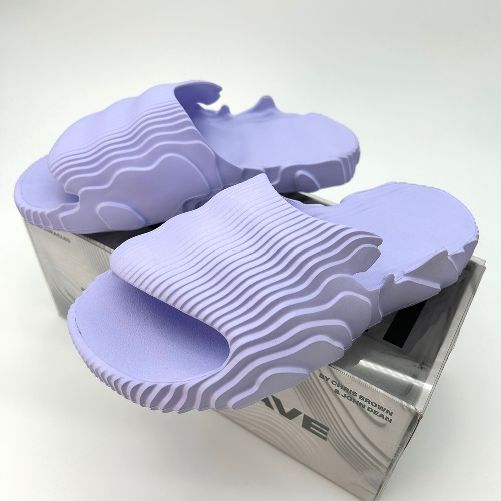 Mens Slides The Auracles NAMI Size 6 Lavender EVA Chris Brown x John Dean NEW - Picture 6 of 7